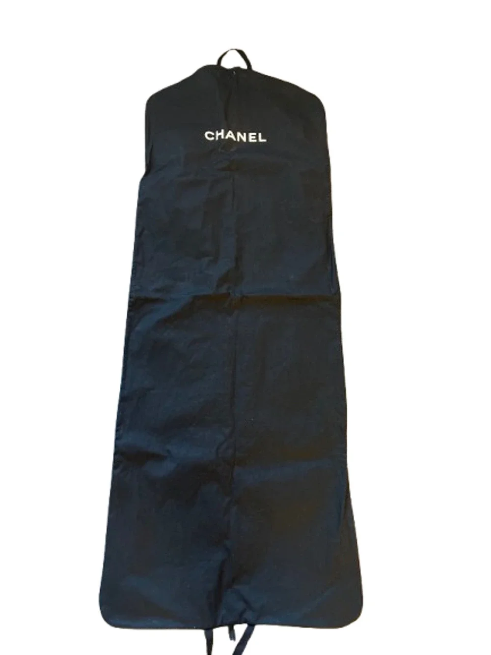 Authentic CHANEL Black Travel Storage Designer Dust Cover Garment Dress Bag